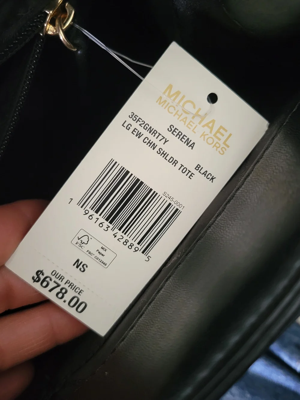 Michael Kors Black Serena Bag - Picture 3 of 5